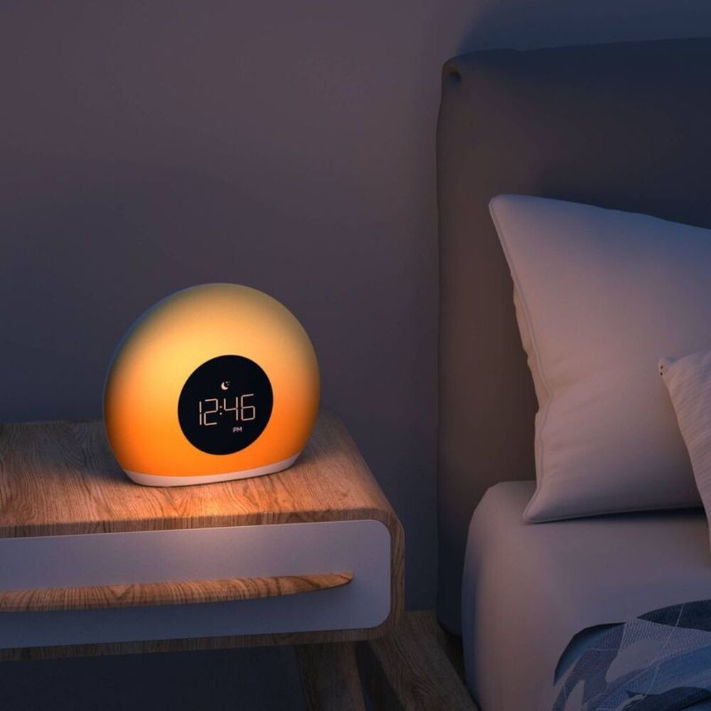 Moon Glow Alarm Table Clock Color Changing Light Digital Sunrise Light